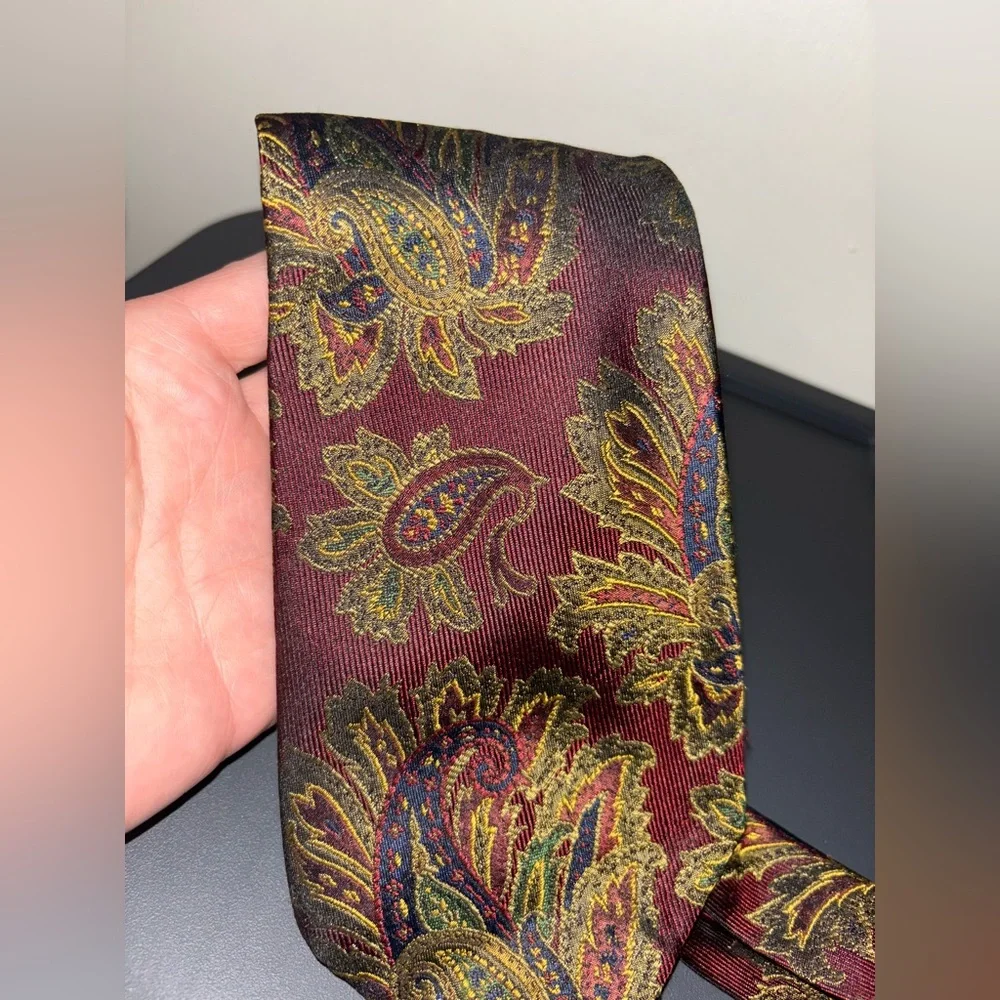 Lot of 3 Patterned Designer Ties: Fendi, Valentino, Christian Dior Luxury Preppy